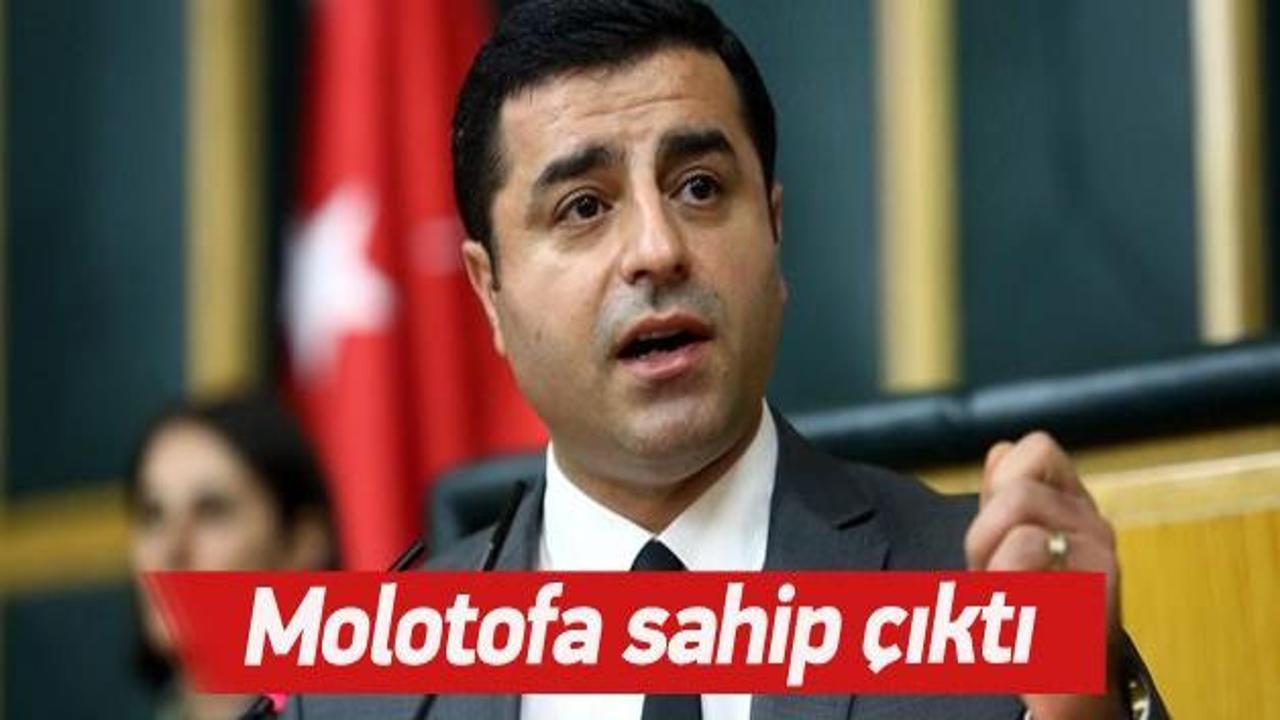 Demirtaş molotofa sahip çıktı