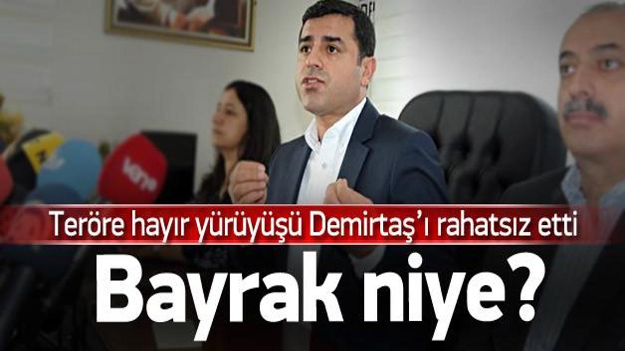 Demirtaş'tan ter&ouml;re hayır y&uuml;r&uuml;y&uuml;ş&uuml;ne tepki