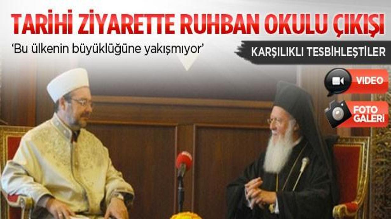 Görmez Patrikhane'de konuştu: Bize yakışmıyor