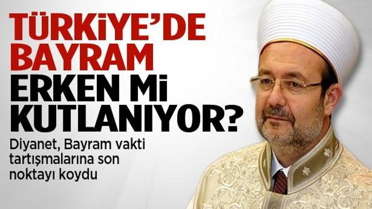 Diyanet'ten bayram vakti tatışmasına son nokta