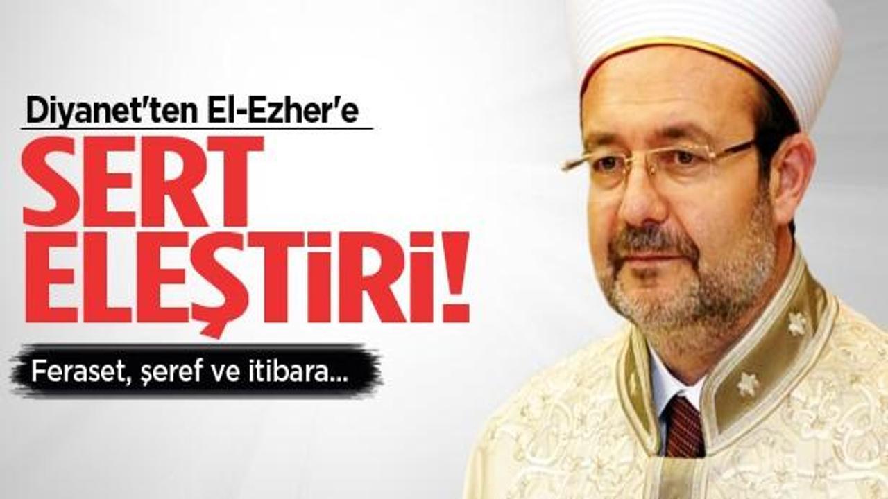 Diyanet'ten El-Ezher'e sert eleştiri