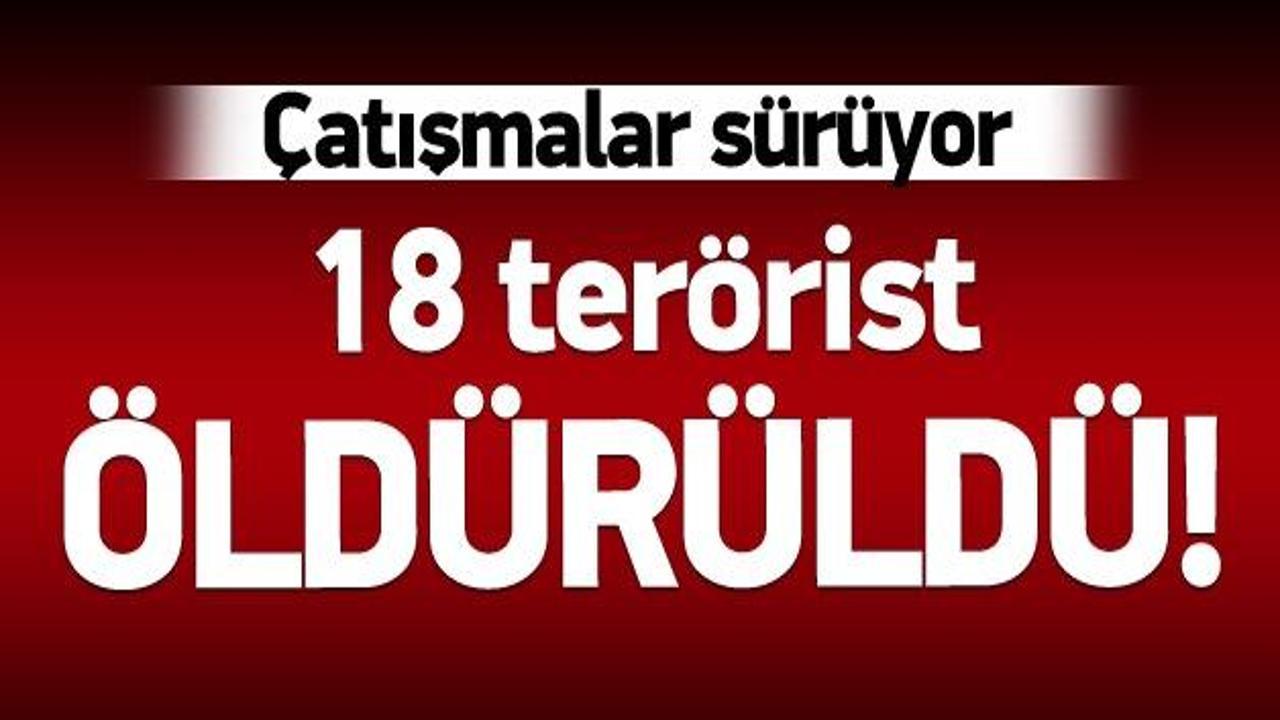 Diyarbakır Sur'da 18 ter&ouml;rist &ouml;ld&uuml;r&uuml;ld&uuml;