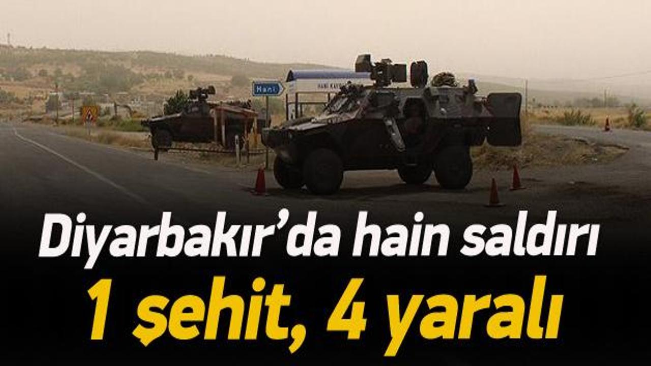 Diyarbakır’da hain saldırı: 1 şehit, 4 yaralı
