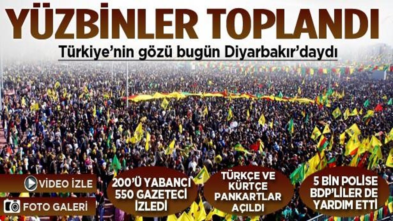 Diyarbakır'da yüzbinler nevruz için toplandı İZLE