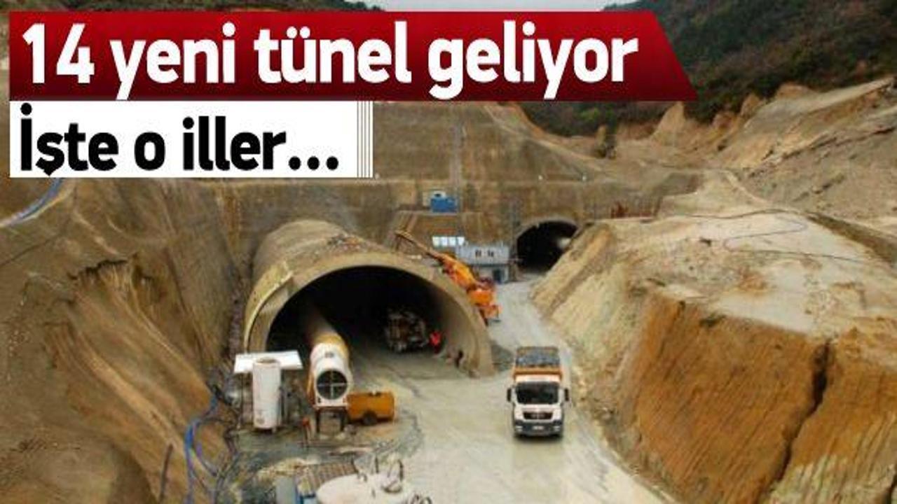 Doğu Karadeniz'e 2015 yılında 14 tünel daha