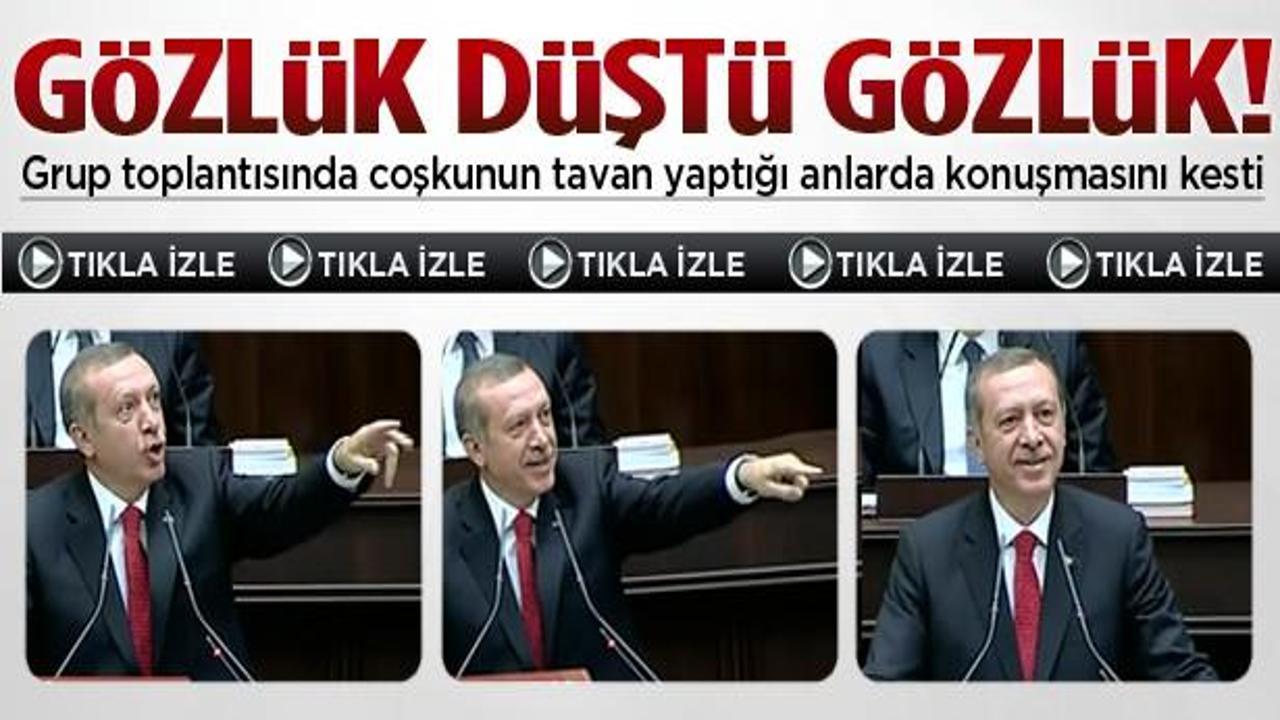Düşen gözlük Erdoğan'ı güldürdü VİDEO!