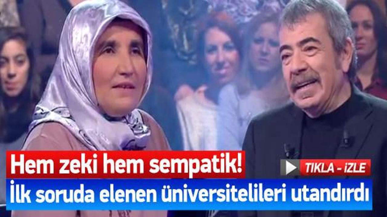 Emsal teyze, milyoner yarışmasına damga vurdu