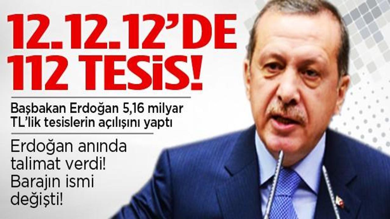 Erdoğan, 112 dev projenin açılışını yaptı