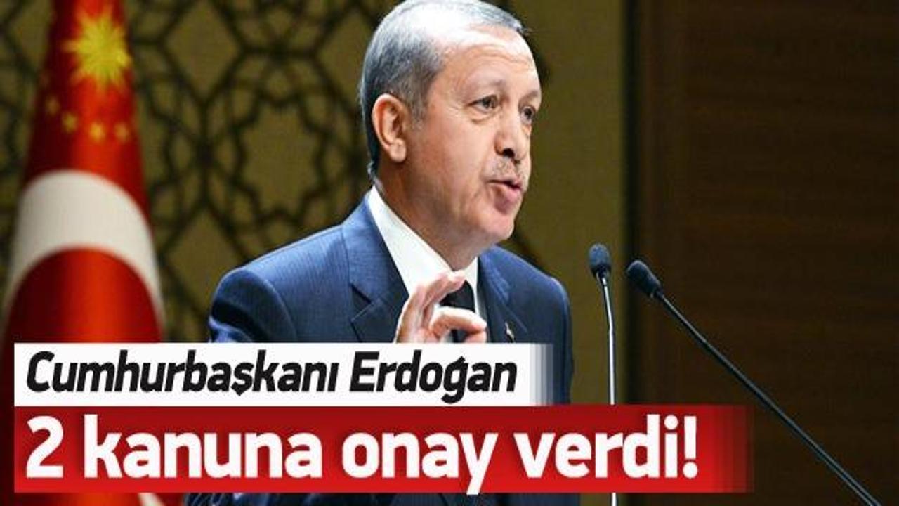 Erdoğan 2 kanuna daha onay verdi
