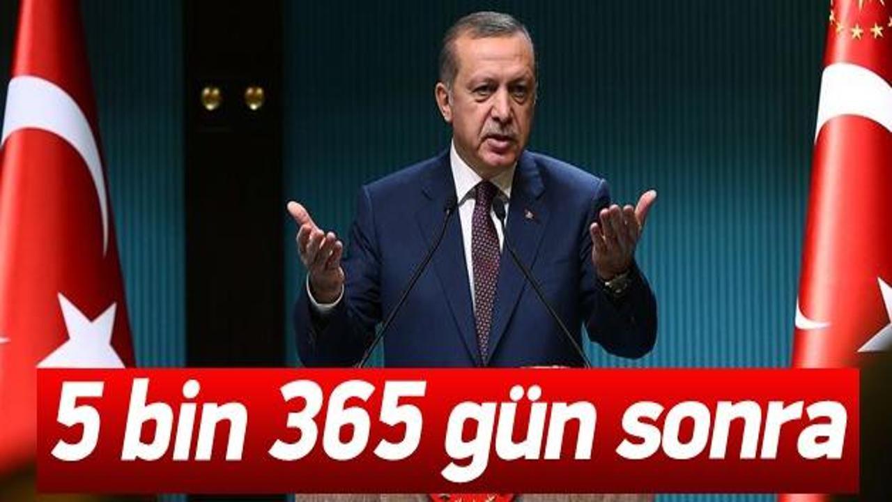 Erdoğan 5 bin 365 gün sonra topluyor