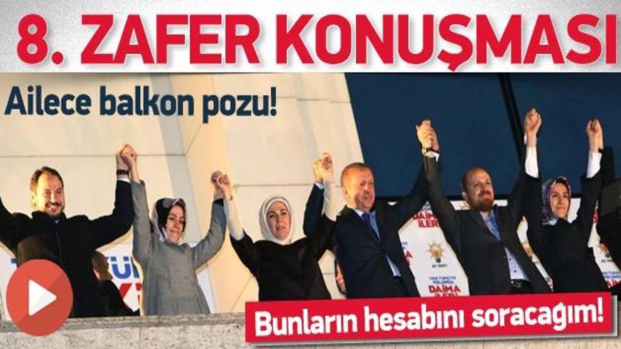 Erdoğan, 8. seçim zaferi konuşması yaptı