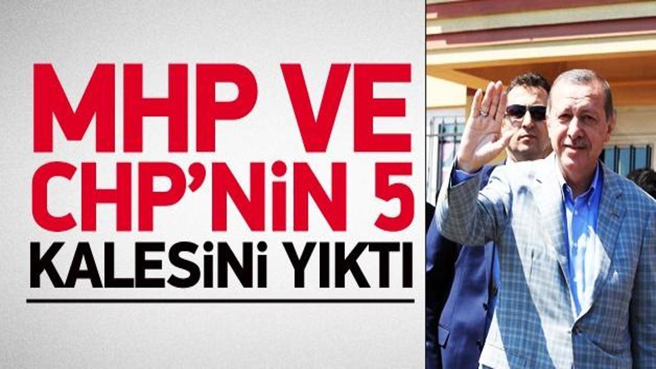 Erdoğan CHP ve MHP'nin kalelerini yıktı