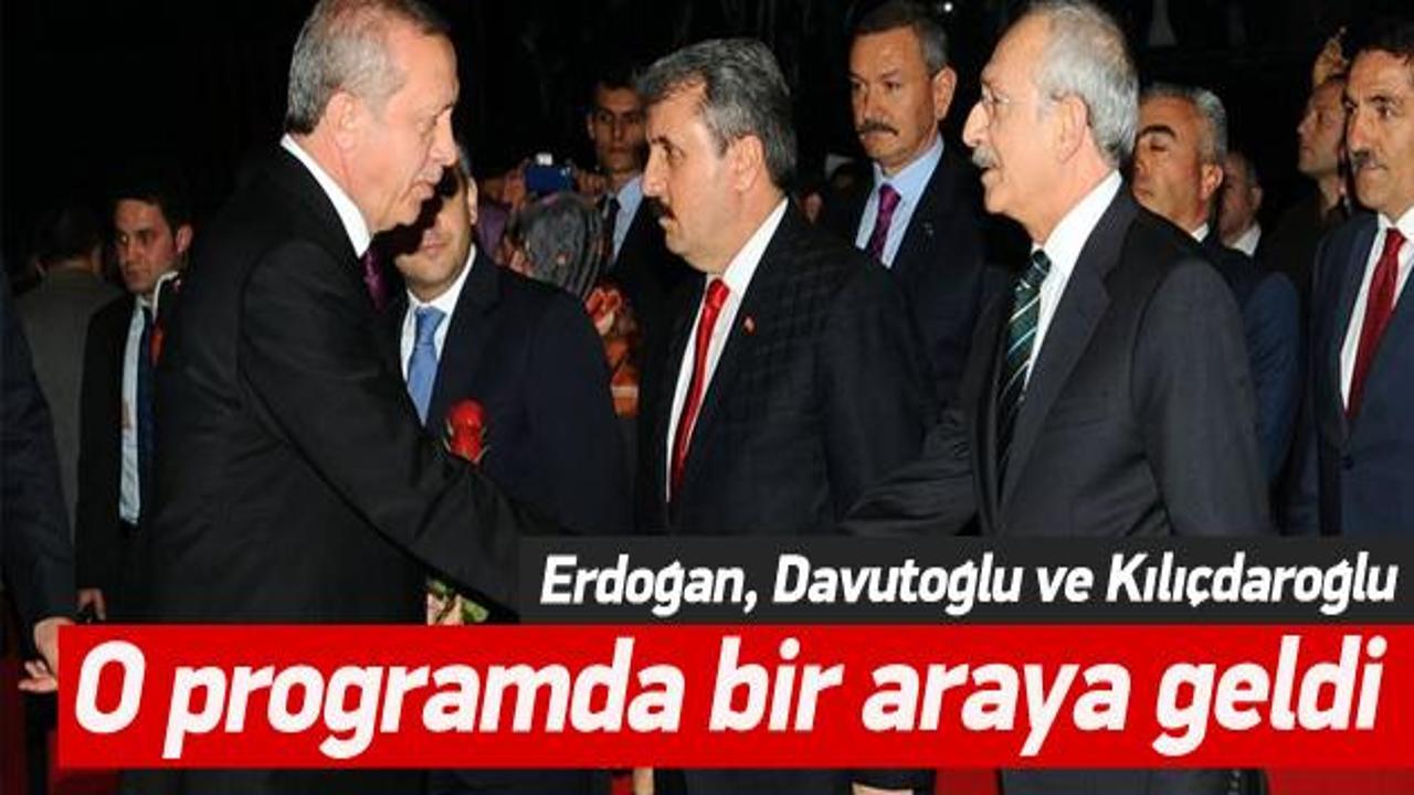 Erdoğan, Çiçek, Davutoğlu ve Kılıçdaroğlu buluştu