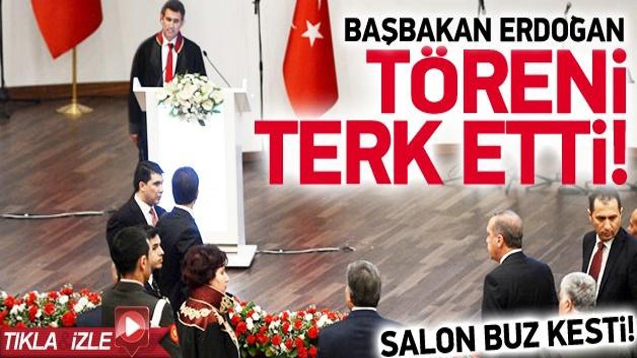 Erdoğan, Danıştay törenini terk etti İZLE
