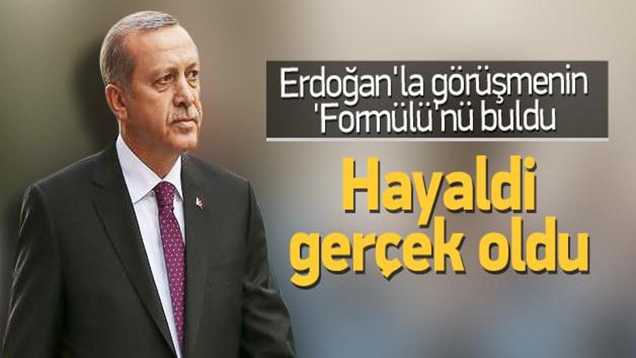 Erdoğan ile görüşmenin "formülü"nü buldu