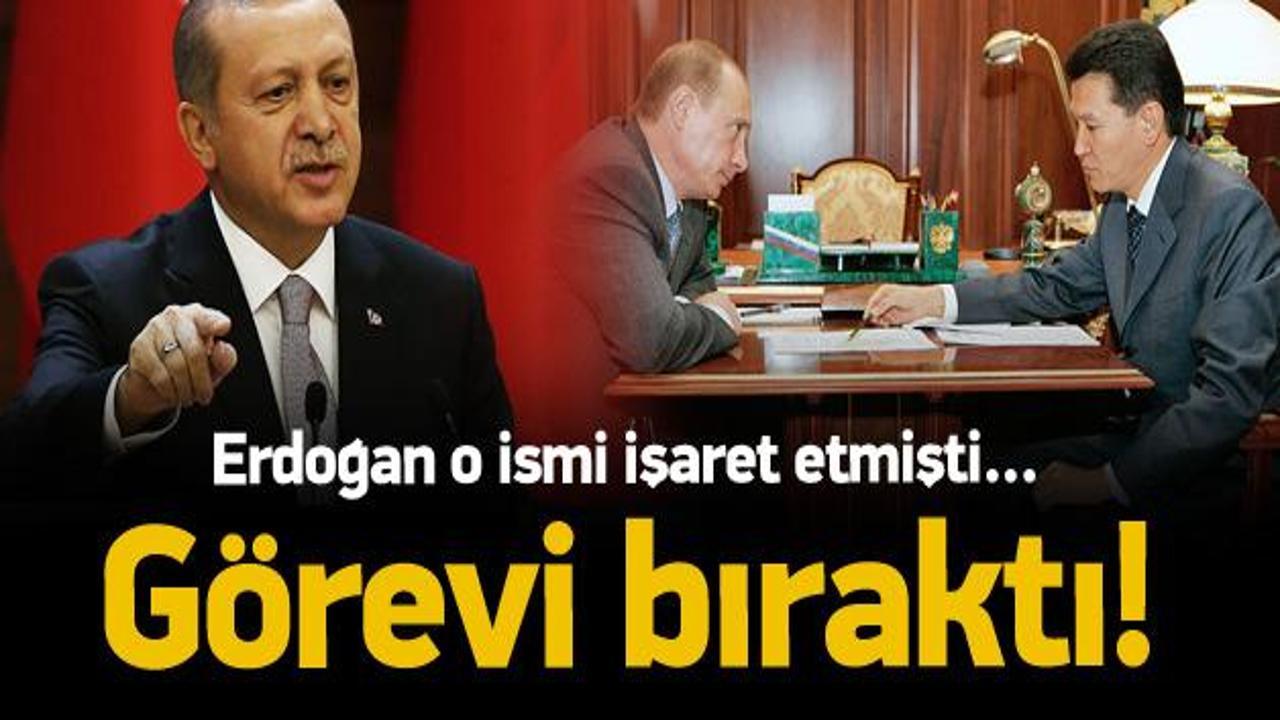 Erdoğan o ismi işaret etmişti! Görevi bıraktı