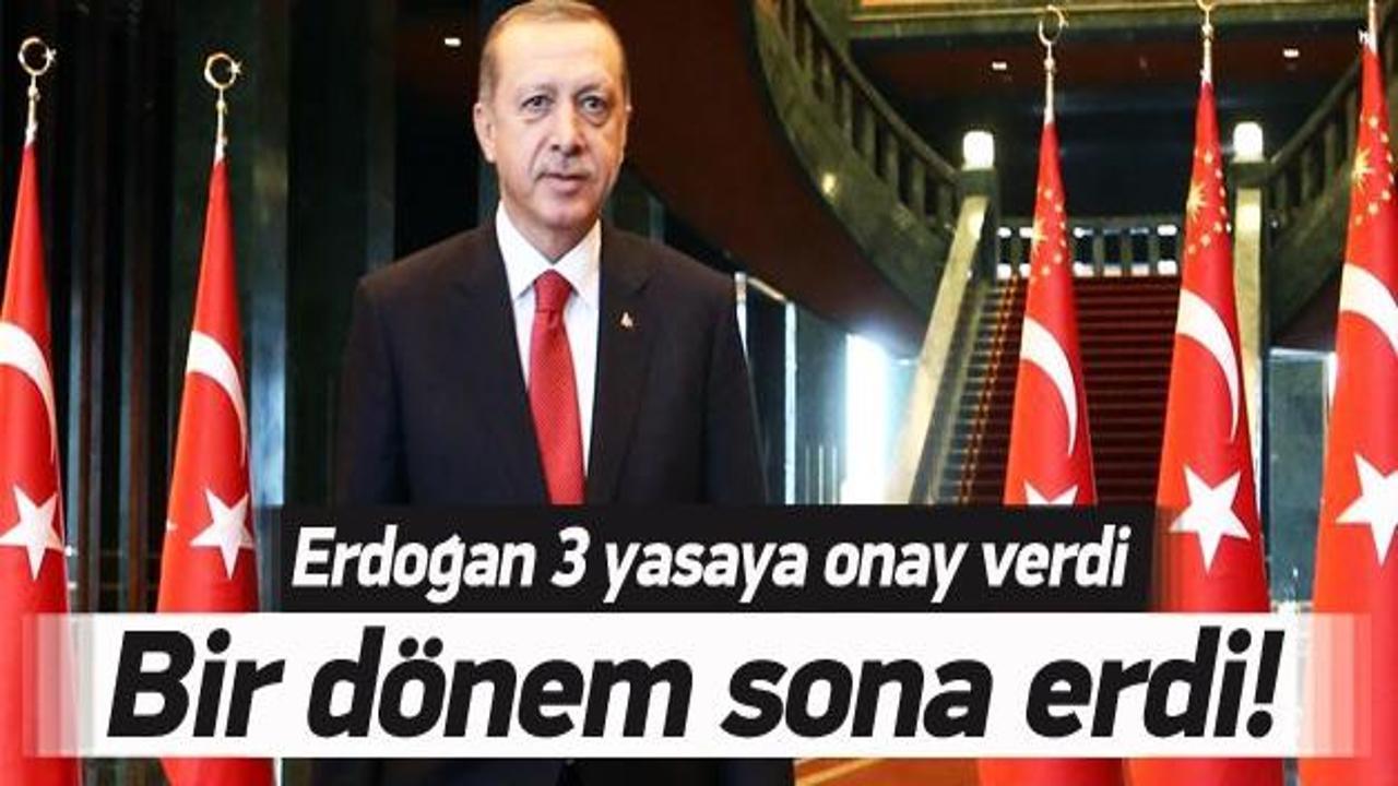 Erdoğan onayladı, bir dönem sona erdi