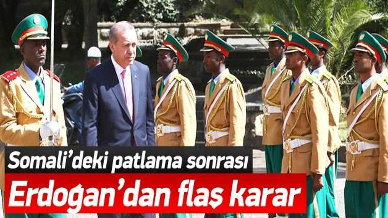 Erdoğan patlamaya rağmen Somali'ye gidecek