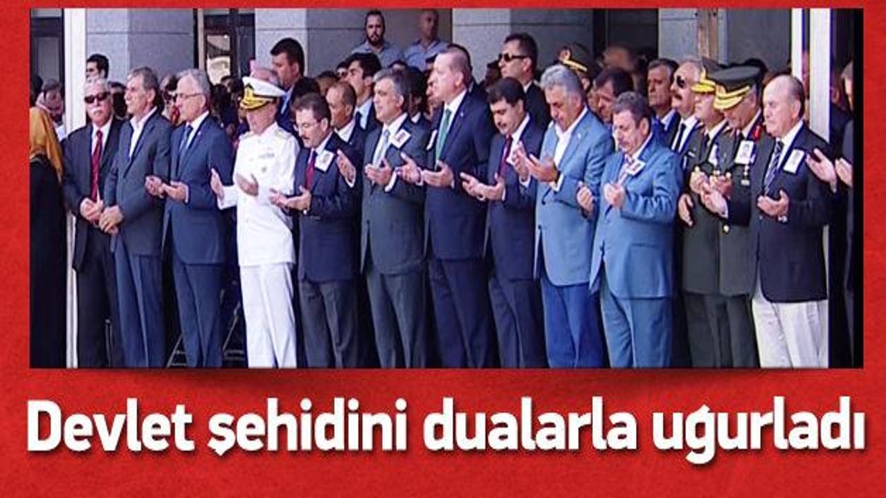 Erdoğan şehit Çeken'in cenaze törenine katıldı