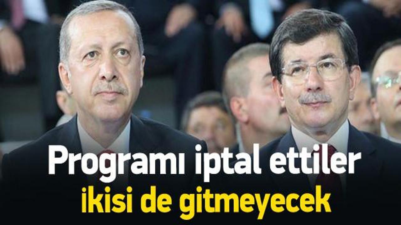 Erdoğan ve Davutoğlu'nun Konya programı iptal