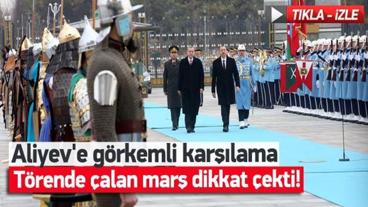 Erdoğan'dan Aliyev'e görkemli karşılama İZLE