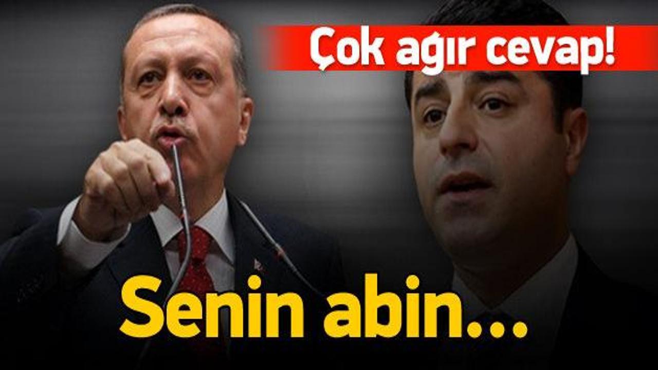 Erdoğan'dan Demirtaş'a çok ağır cevap!