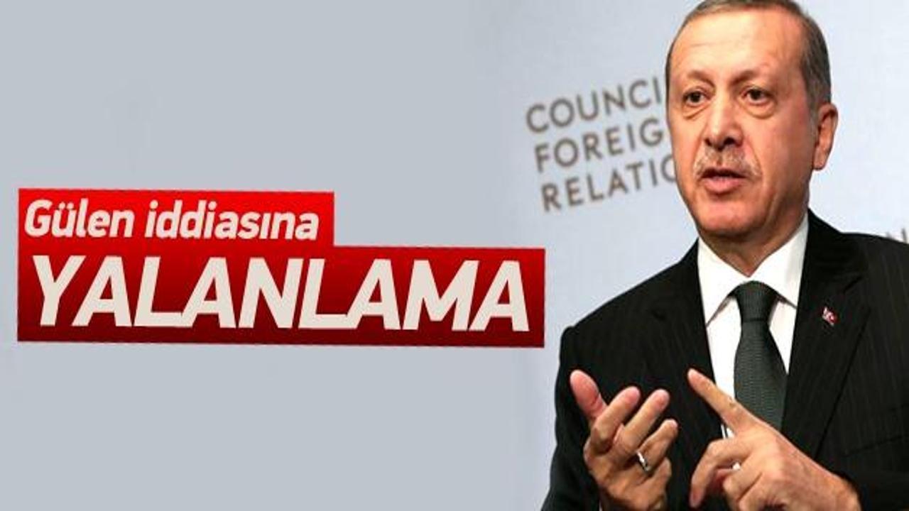 Erdoğan'dan 'Gülen' iddiasına yalanlama