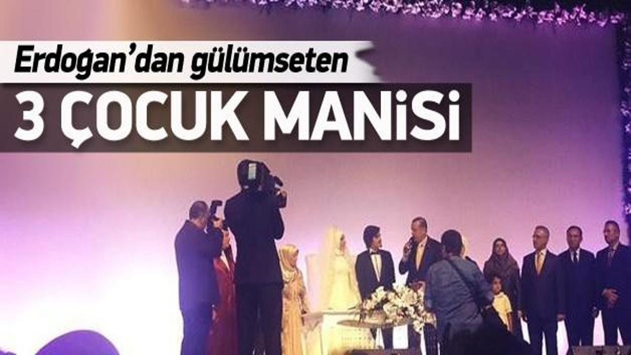 Erdoğan'dan gülümseten '3 çocuk' manisi