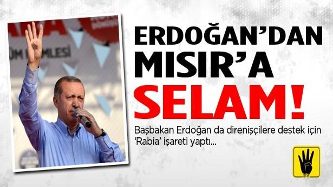 Erdoğan'dan Mısır'a 'Rabia'lı selam!