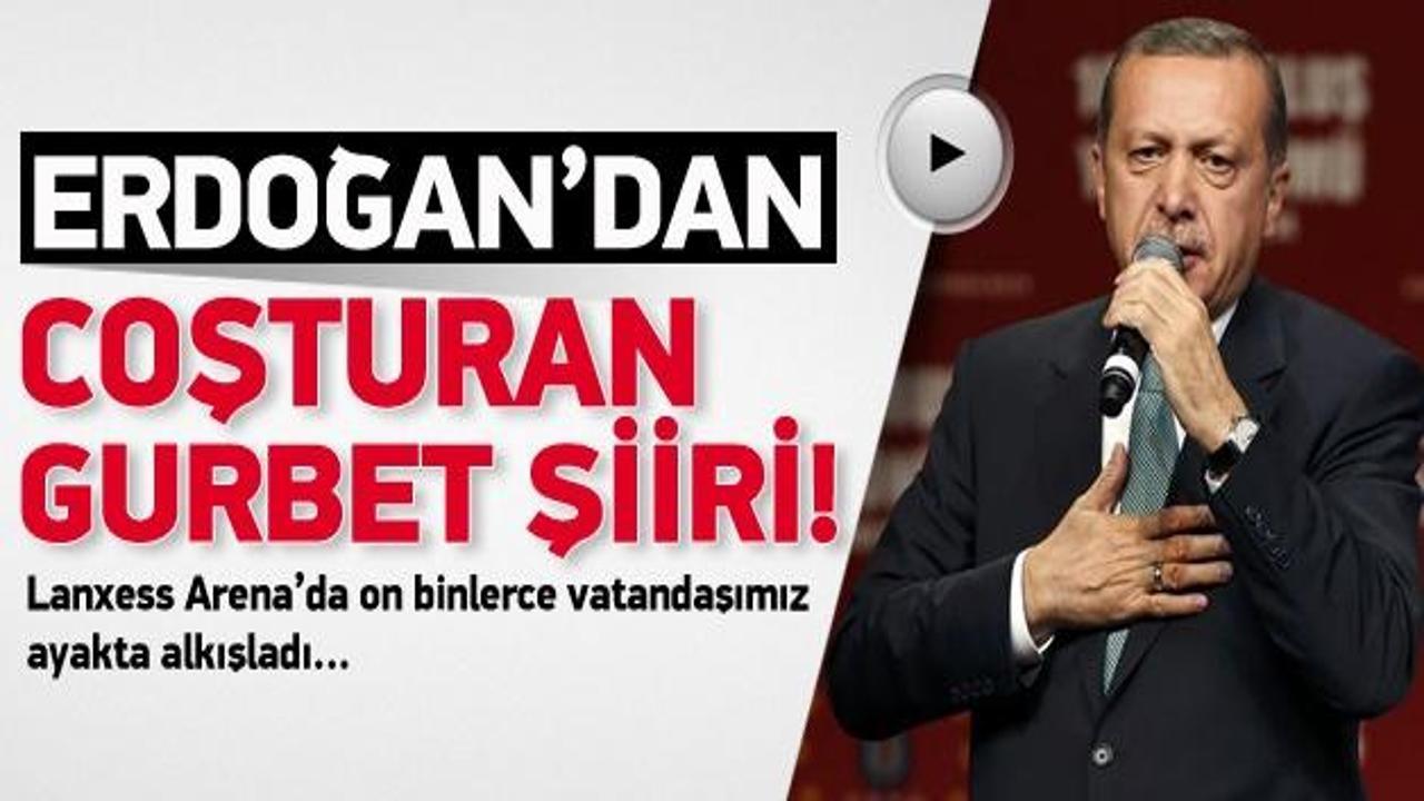 Erdoğan'dan on binleri coşturan şiir