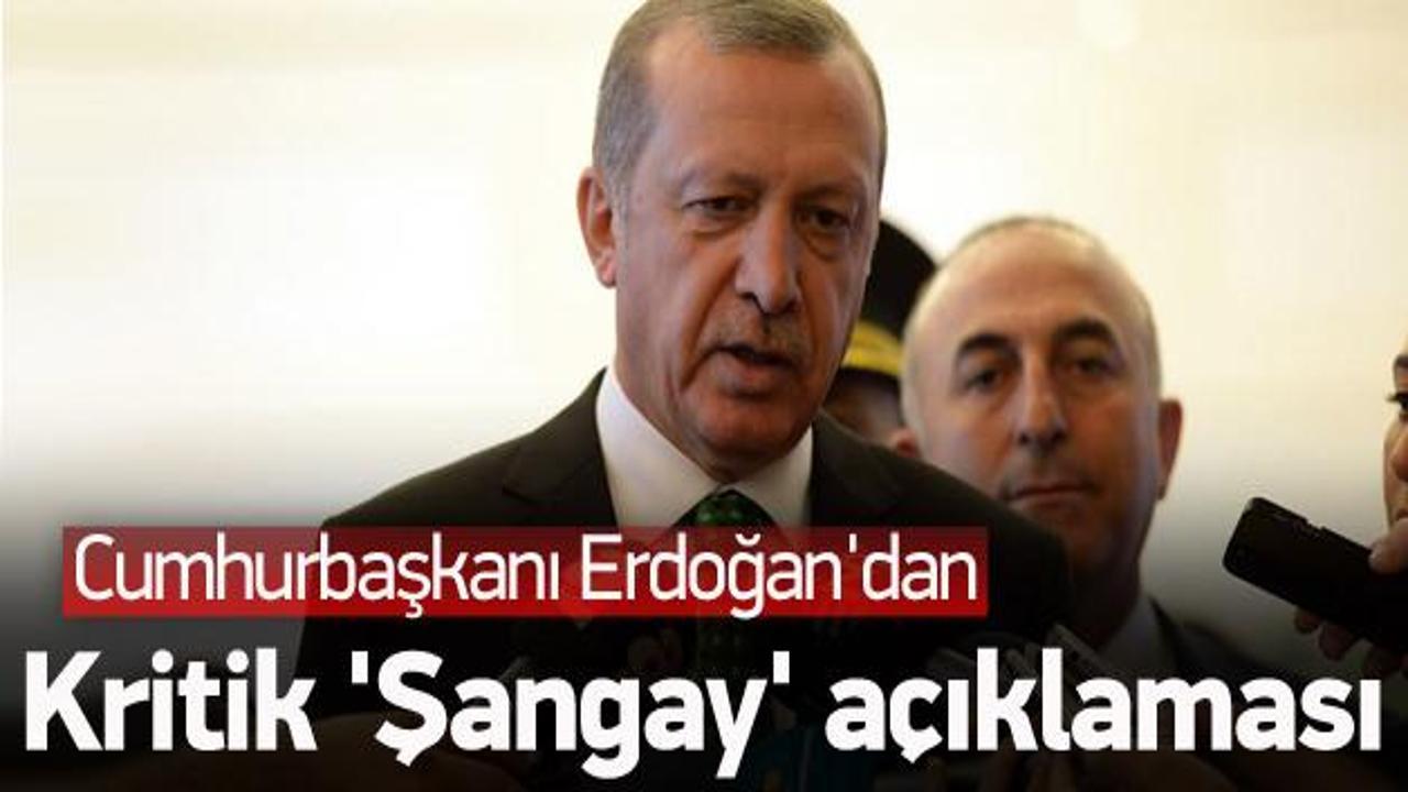 Erdoğan'dan 'Şangay' açıklaması