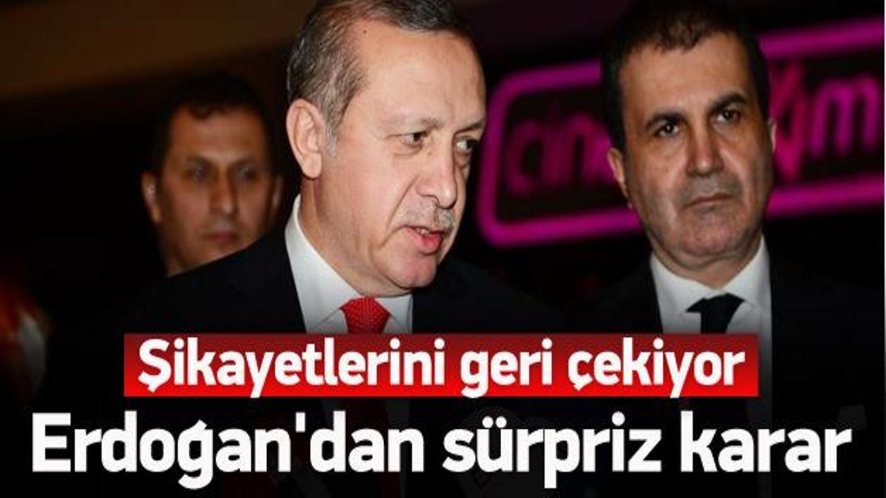 Erdoğan'dan sürpriz karar! Şikayetini geri çekiyor