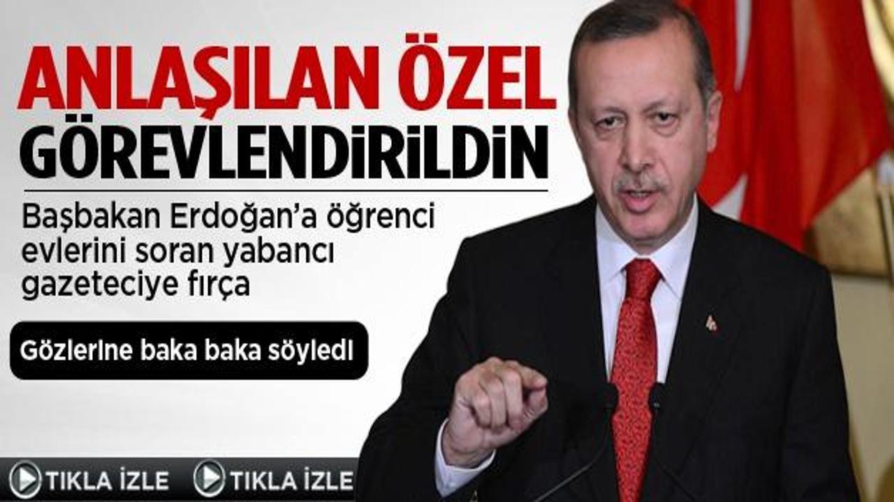 Erdoğan'dan yabancı gazeteciye tepki!
