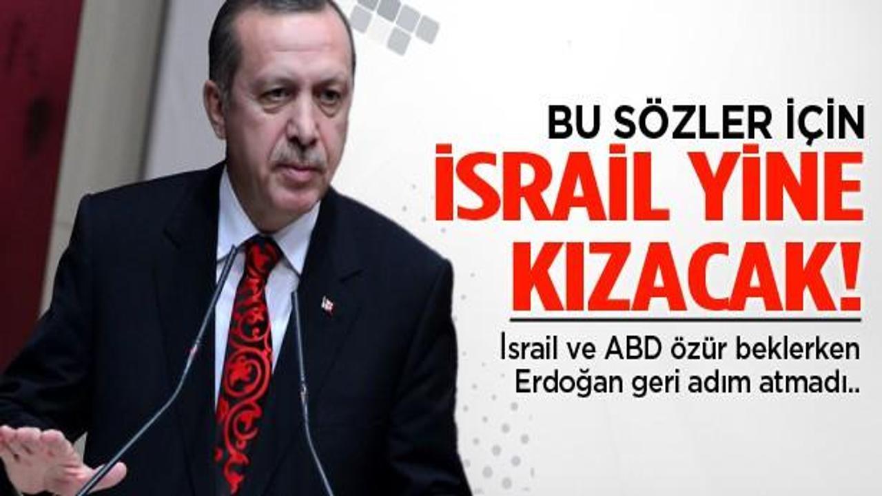 Erdoğan'ı bu sözü İsrail'i yine kızdıracak!