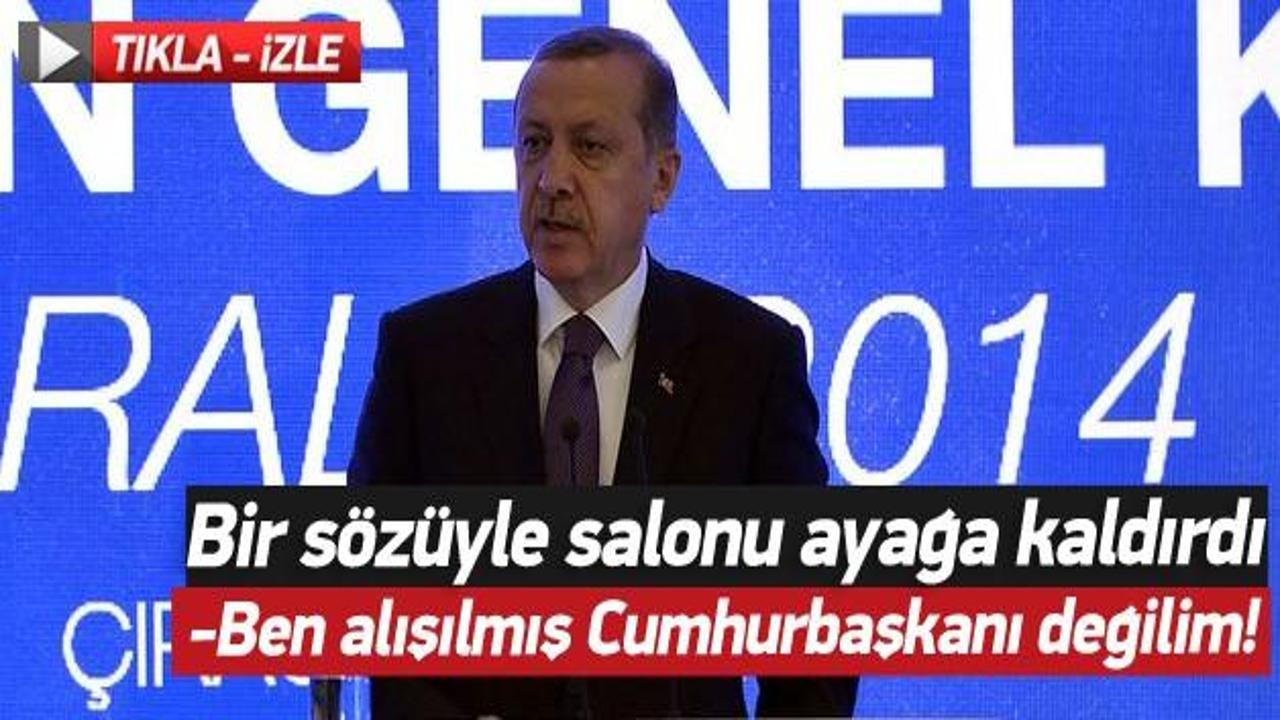 Erdoğan'ın bir sözü salonu ayağa kaldırdı