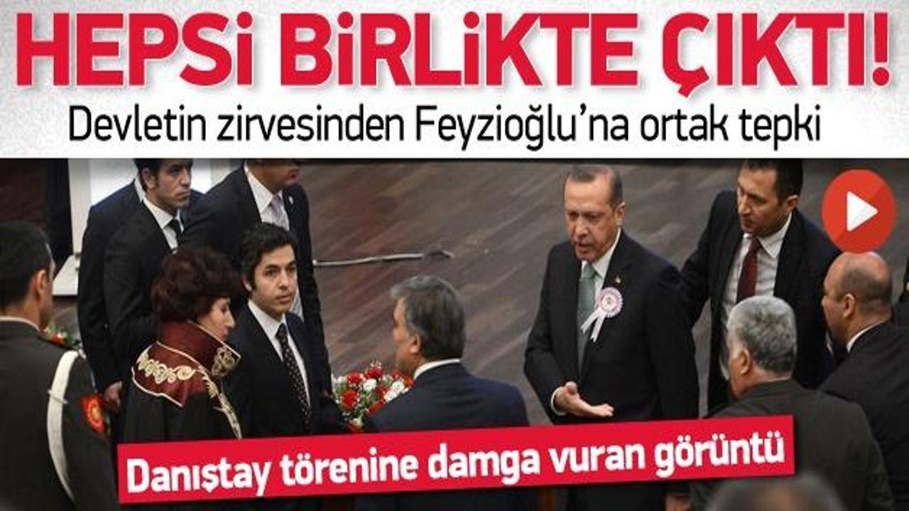 Erdoğan'la birlikte Gül ve Özel de salonu terk etti