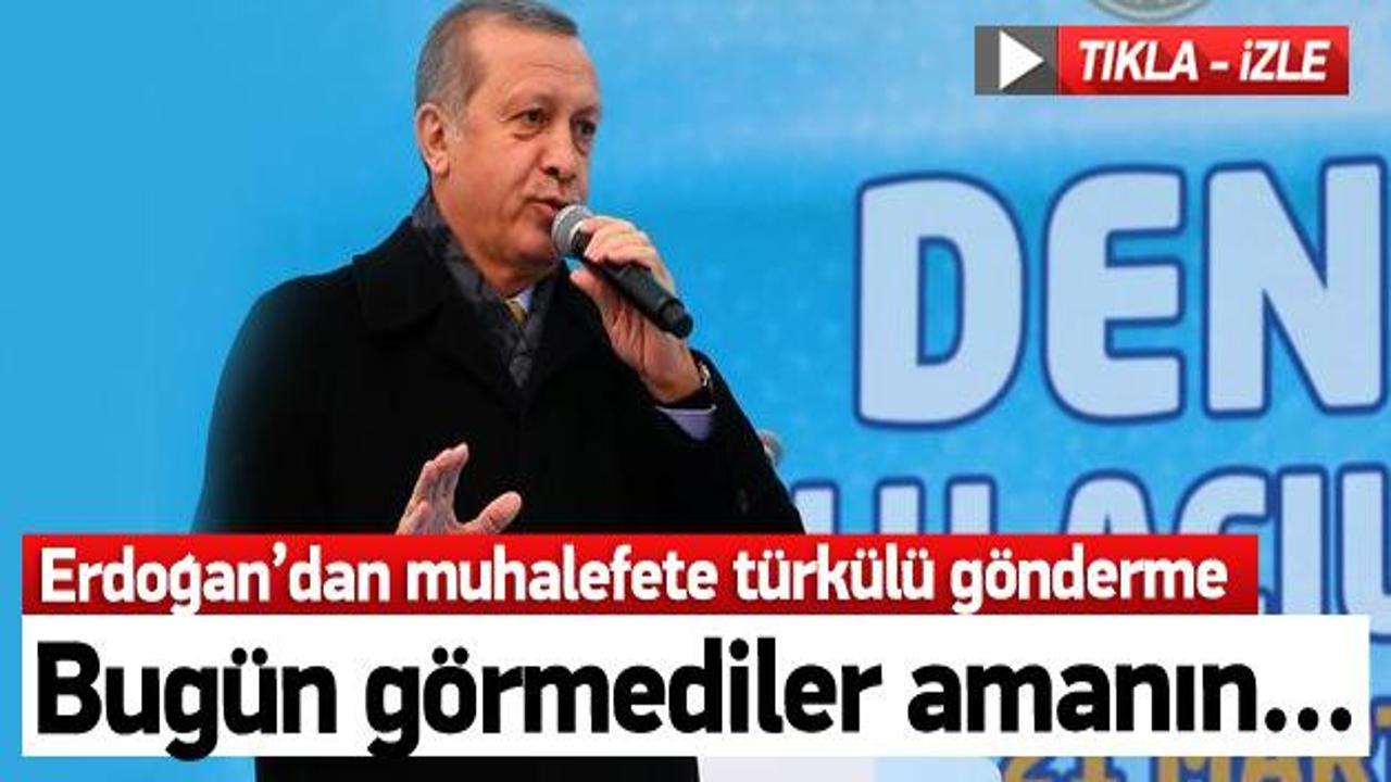 Erdoğan'dan muhalefete türkülü gönderme