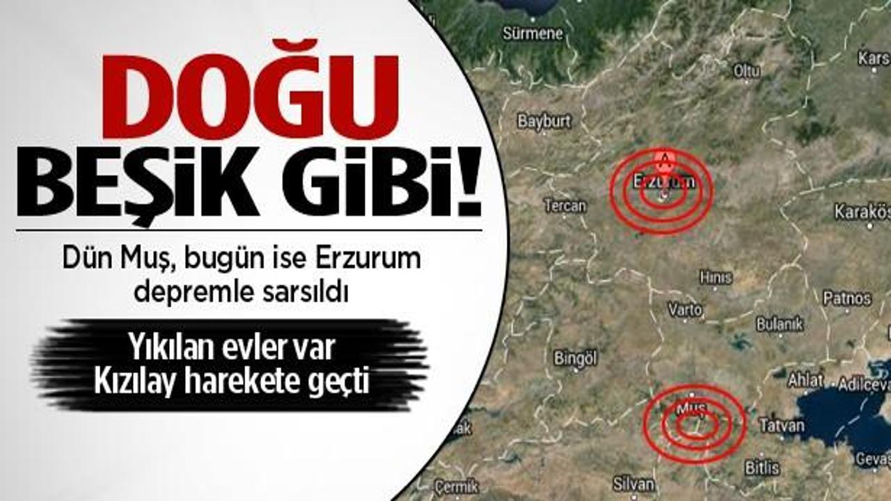 Erzurum depremle sarsıldı!