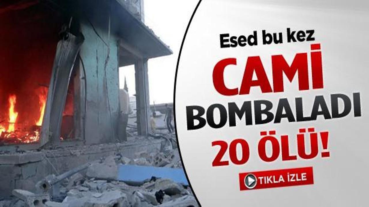 Esed güçleri camiyi bombaladı: 20 ölü