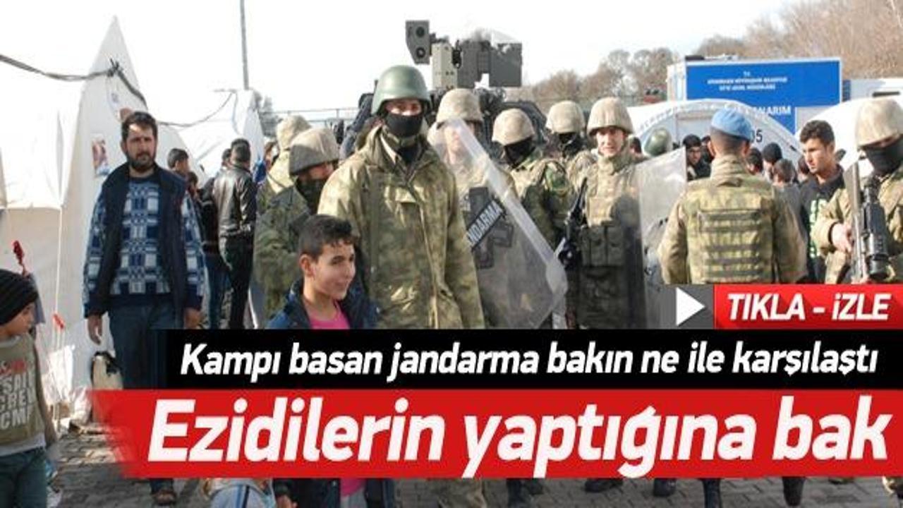 Ezidilerin kampına baskında şaşırtan g&ouml;r&uuml;nt&uuml;