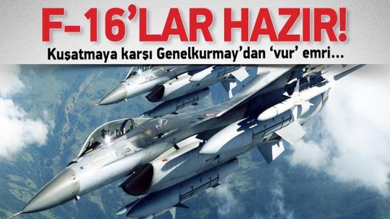 F-16'lar, Süleyman Şah için hazır bekliyor