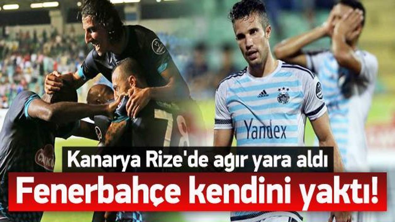 Fenerbahçe Rize'de ağır yaralı!