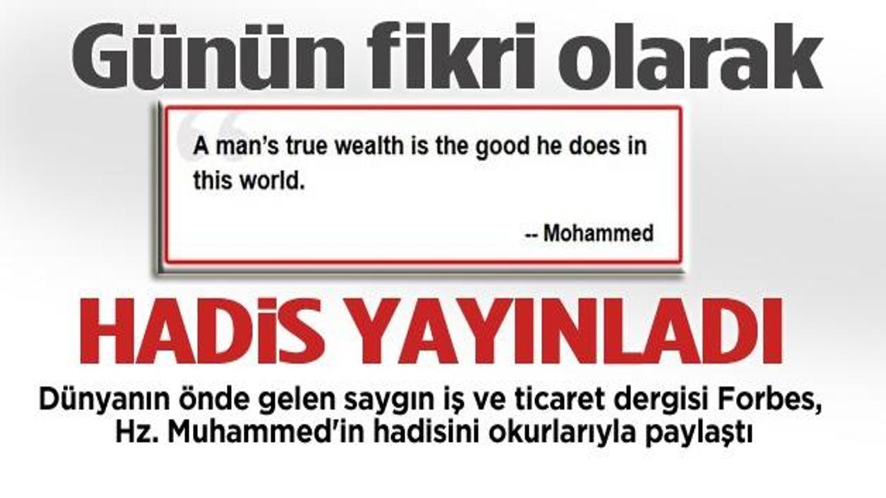 Forbes, ‘Günün Fikri' olarak hadis yayınladı