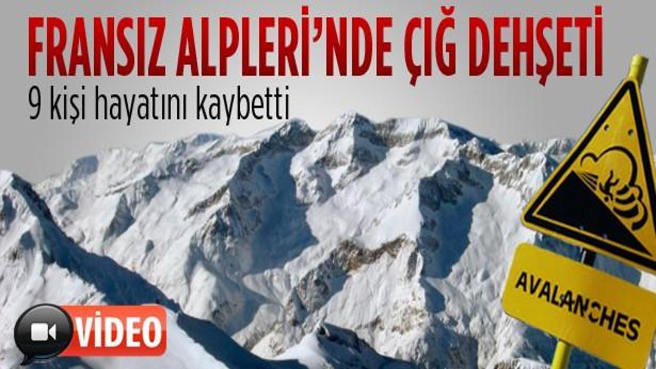 Fransız Alpleri'nde &ccedil;ığ faciası: 9 &ouml;l&uuml; /VİDEO