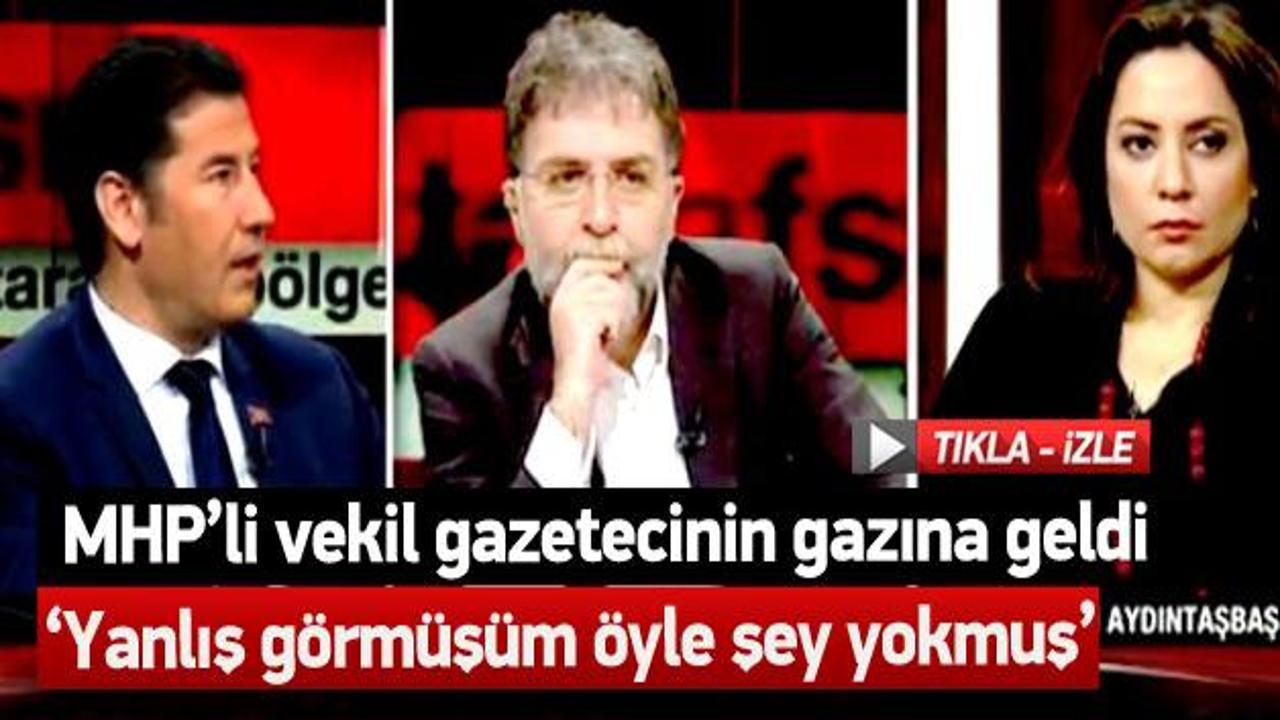 Gazetecinin gazına gelen MHP'li Oğan &ouml;z&uuml;r diledi