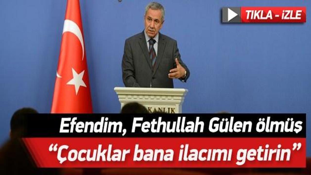 Gazetecinin G&uuml;len sorusu Arın&ccedil;'ı şaşırttı