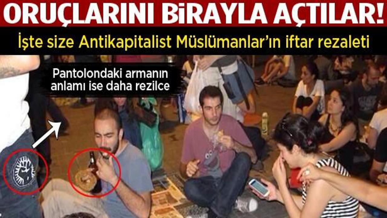 Gezi eylemcileri birayla iftar yaptı!