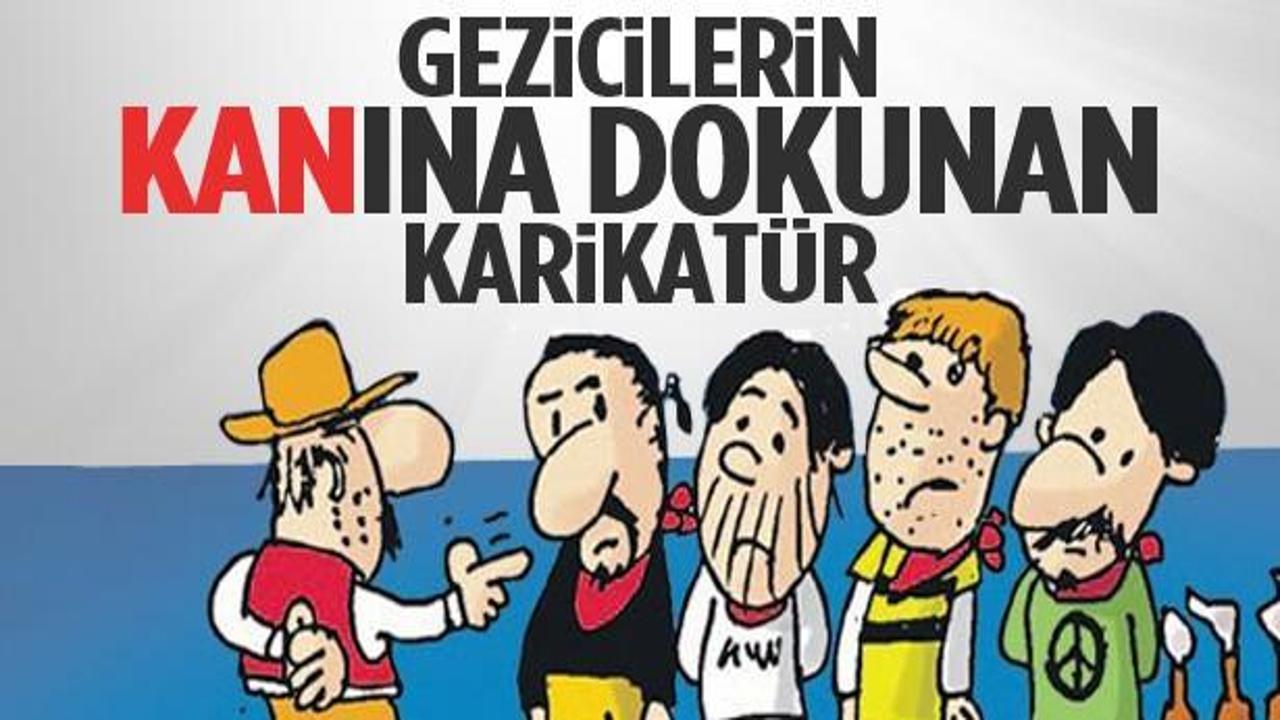 Gezicilerin 'kan'ına dokunan karikatür!