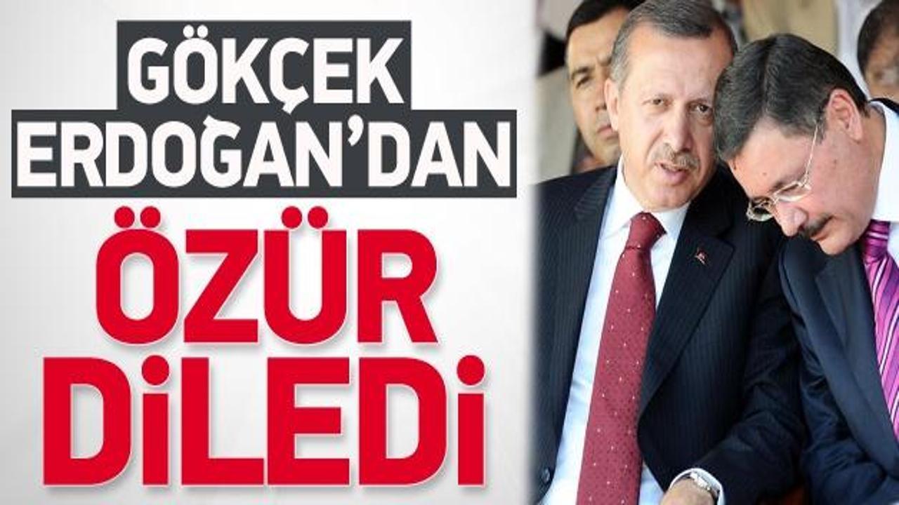 Gökçek, Başbakan Erdoğan'dan özür diledi