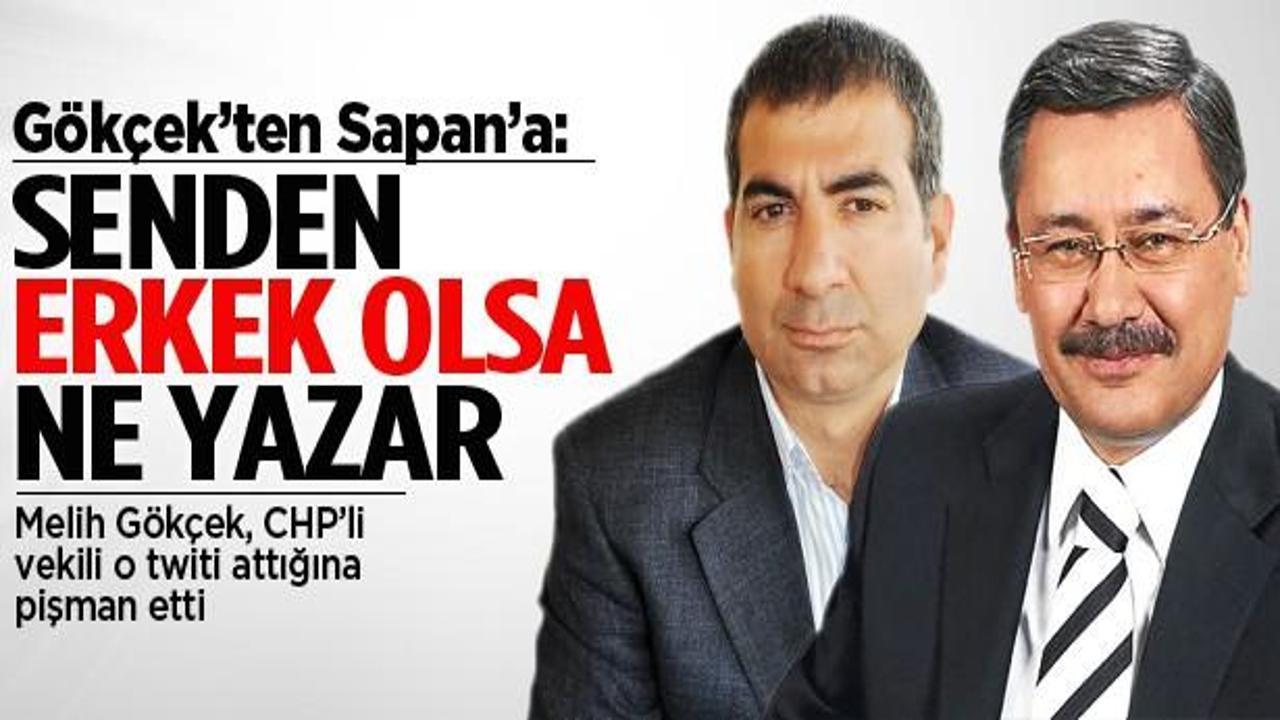 Gökçek CHP'li vekili o twiti attığına pişman etti